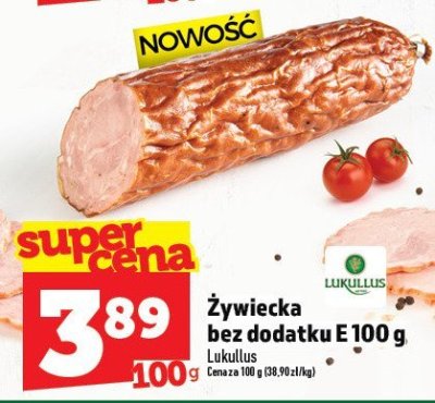 Żywiecka bez dodatku E 100 g Lukullus promocja w TOPAZ