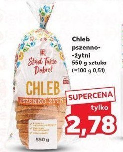 Chleb pszenno-żytni K-classic stąd takie dobre! promocja