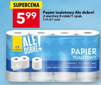 Papier toaletowy Ale dobre! 2 warstwy 8 rolek/1 opak. promocja w LEWIATAN