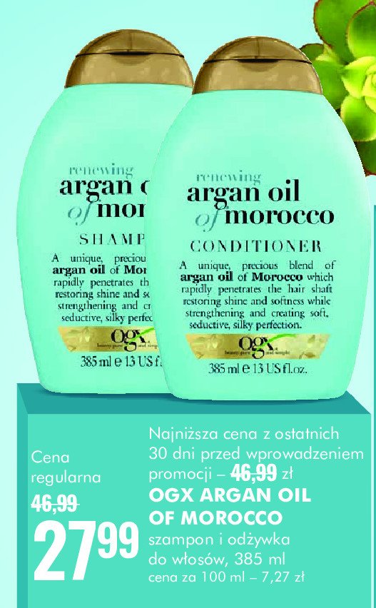 Odżywka do włosów Ogx argan oil of marocco promocja