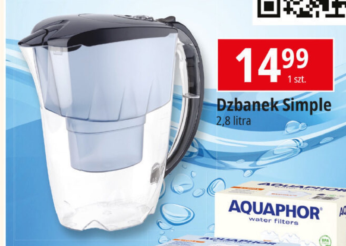 Dzbanek filtrujący simple 2.8 l promocja w Leclerc