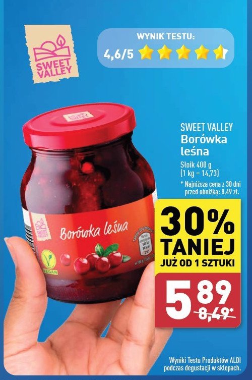 Borówka leśna Sweet valley promocja w Aldi