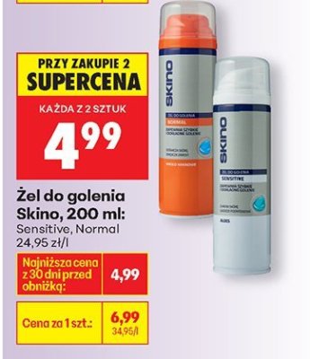 Żel do golenia Sensitive, Normal promocja w Biedronka
