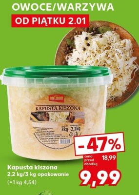 Kapusta kiszona Kaufland promocja w Kaufland