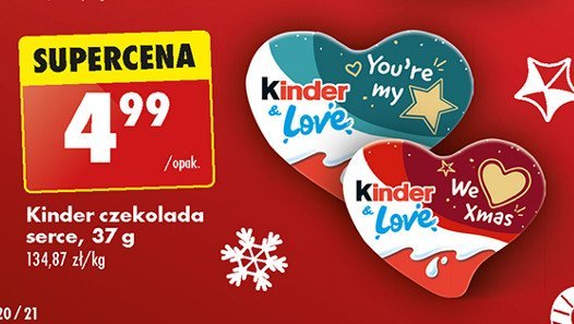 Czekoladka serce i love you Kinder promocja