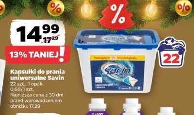 Kapsułki do prania uniwersalne Savin promocja w Netto