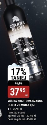 Wódka kraftowa Czarna Olcha Ziemniak 0,5l promocja w bi1