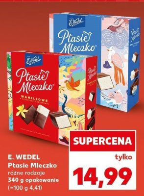 Ptasie Mleczko różne rodzaje  promocja w Kaufland