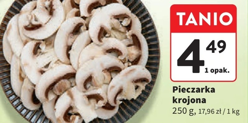 Pieczarka krojona promocja w Intermarche