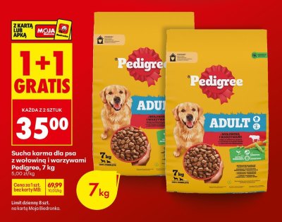 Karma sucha dla psa z wołowiną i warzywami Pedigree Adult promocja w Biedronka