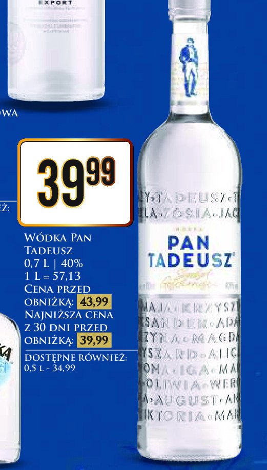 Wódka PAN TADEUSZ promocja w Dino