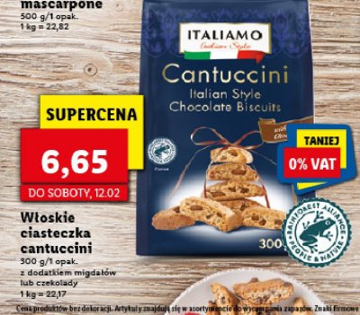 Włoskie ciastka cantuccini czekoladowe Italiamo promocja