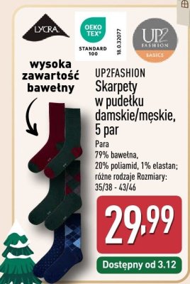 Skarpety w pudełku damskie/męskie 5 par promocja w Aldi