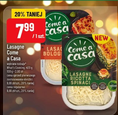 Lasagne Come a Casa wybrane rodzaje promocja w POLOmarket