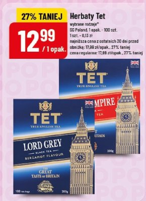 Herbata Tet wybrane rodzaje SR Poland promocja w POLOmarket
