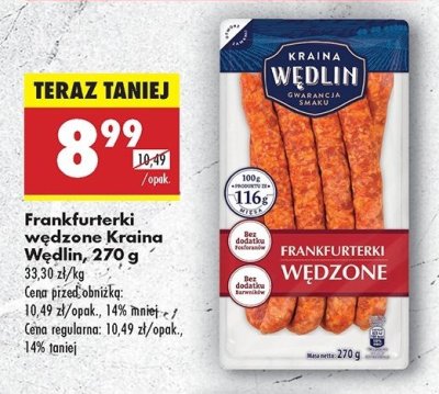 Frankfurterki wędzone Kraina wędlin promocja