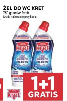 Żel do WC Kret Active Fresh promocja w Stokrotka