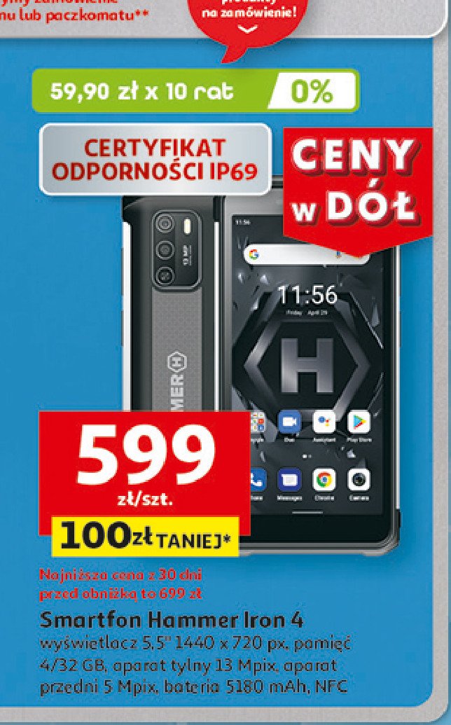 Smartfon iron 4 biały Hammer promocja