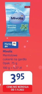 Cukierki mentoloweowe Mivolis promocja w Drogerie DM