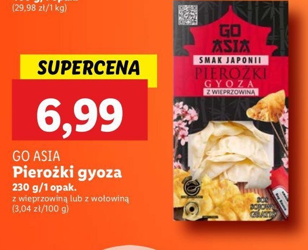 Pierożki gyoza z wieprzowiną Go asia promocja