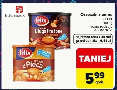Orzeszki ziemne Felix różne rodzaje promocja w Carrefour Market