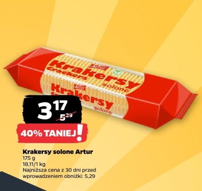 Krakersy solone Artur promocja w Netto