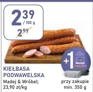 Kiełbasa podwawelska Madej & Wróbel promocja w Stokrotka