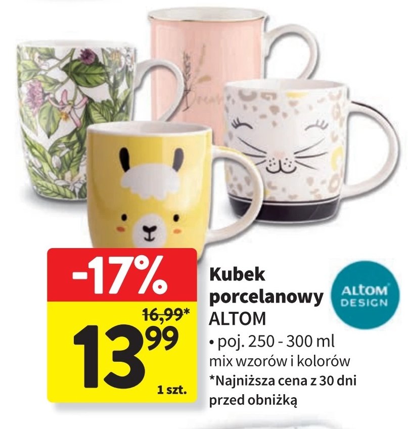 Kubek porcelanowy 300 ml Altom promocja w Intermarche