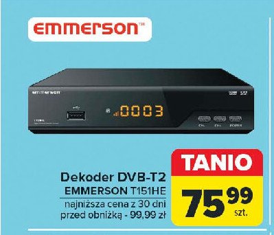 Dekoder t151he Emmerson promocja w Carrefour