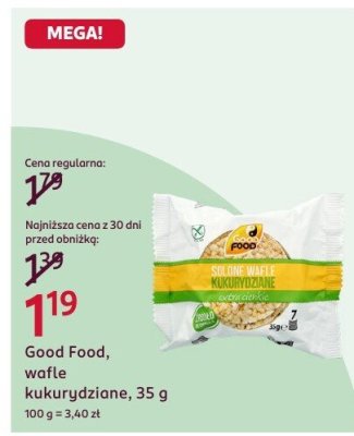 Good Food wafle kukurydziane 35 g promocja w Rossmann