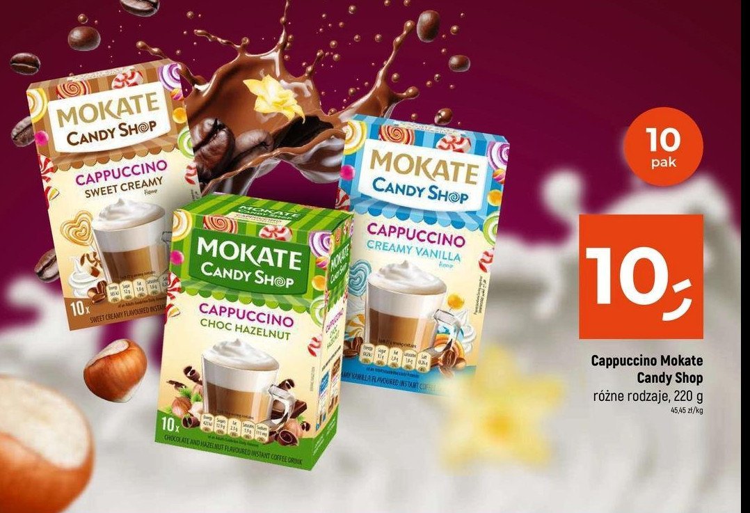 Cappuccino sweet creamy Mokate cappuccino candy shop promocja