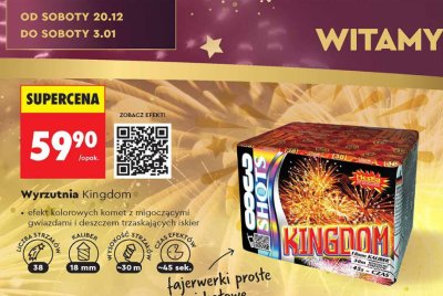 Fajerwerki Wyrzutnia Kingdom promocja w Biedronka