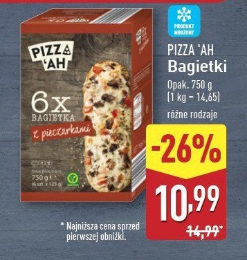 Bagietki z pieczarkami PIZZ'AH promocja w Aldi