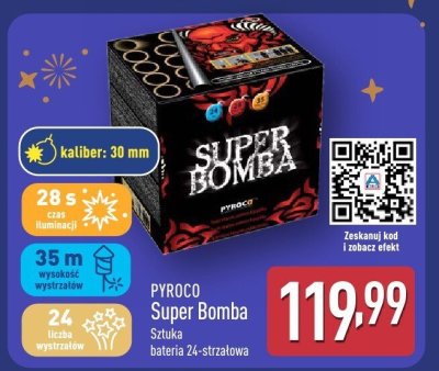 Sztuczne ognie Super Bomba bateria 24-strzałowa promocja w Aldi