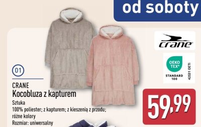 Bluza Kocobluza z kapturem CRANE promocja w Aldi