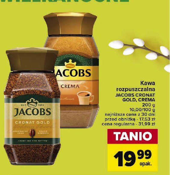 Kawa Jacobs crema promocja w Carrefour Market