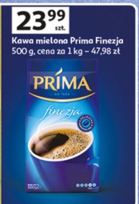 Kawa mielona Prima Finezja 500 g promocja w Auchan