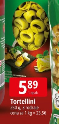 Makaron Turini Tortellini 3 rodzaje, Serpentini promocja w Leclerc