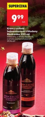 Krem z octem balsamicznym z Modeny 250 ml o smaku pomarańczowym promocja w Biedronka