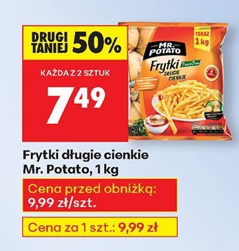 Frytki długie cienkie Mr. Potato, 1 kg promocja w Biedronka