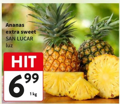 Ananas extra sweet SAN LUCAR promocja w Intermarche