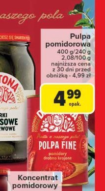 Pulpa pomidorowa Dawtona promocja w Carrefour