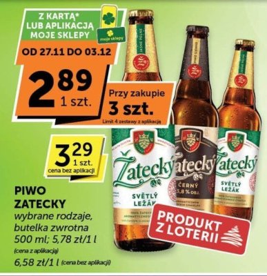 Piwo Żateccy rodzaje promocja w ABC
