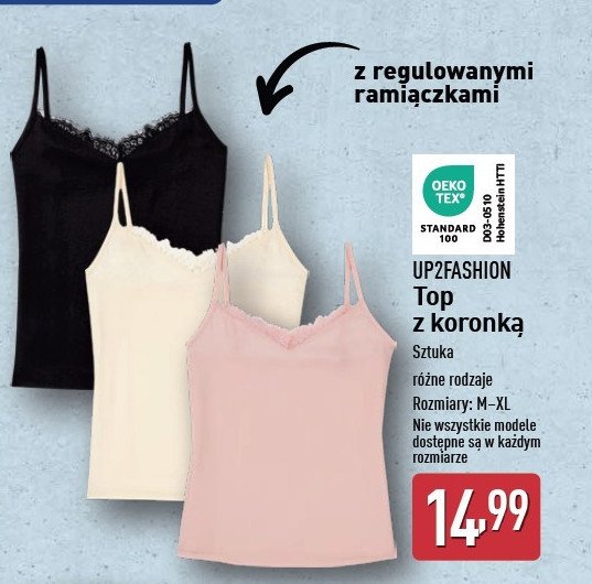 Top damski z koronką s-xl Up2fashion promocja w Aldi