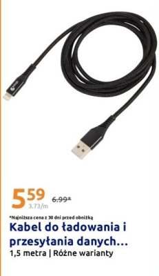 Kabel do ładowania i przesyłania danych promocja w Action