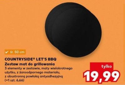 Zestaw mat do grillowania 艣r. 50 cm K-classic let's bbq promocja