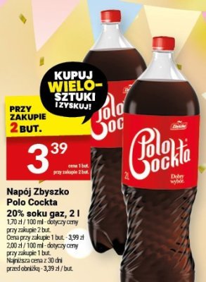 Napój Polo Cockta 20% soku gaz, 2 l promocja w Twój Market