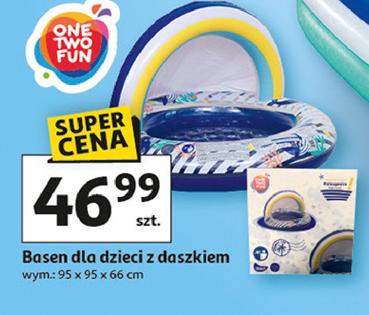 Basen dla dzieci z daszkiem One two fun promocja w Auchan