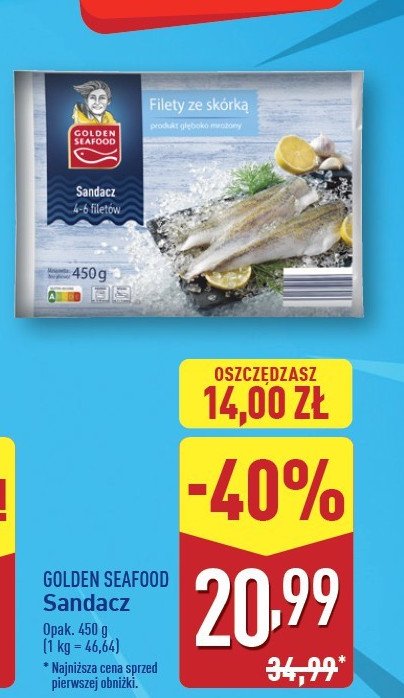 Filet z sandacza Golden seafood promocja w Aldi