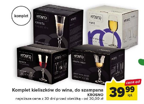 Kieliszek do szampana wysoki 150 ml linia krista Krosno s.a. promocja